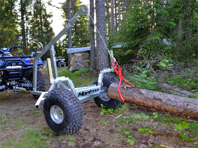 Atv tømmerhenger med kran